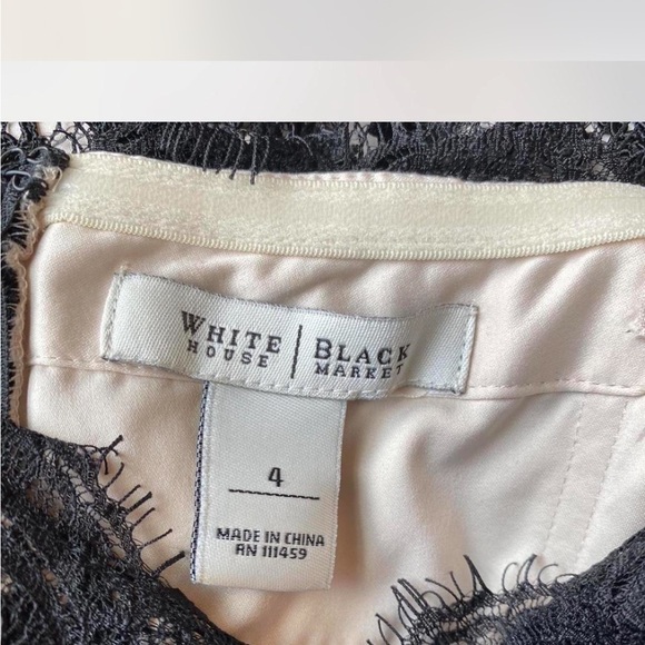 White House Black Market Strapless Black Lace Dress - Picture 8 of 8